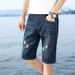Men's Clothing Summer Sports Pants Washable Terry Casual Shorts Ripped Pants_viptrois.com