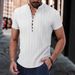 Men's Clothing Summer New Men's Jacquard Shirt Stand Collar Casual Short Sleeved Shirt_viptrois.com