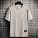 Men's Clothing Short Sleeved T Shirt Men's Summer Trendy Brand Steel Stamped Letter Printing Half Sleeved Clothing Loose Ice Silk T Shirt_viptrois.com