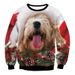 Pure New European And American Style 3D Printed Animal Kitten Pattern Men's Crew Neck Sweatshirt Couple Outfit Christmas_viptrois.com