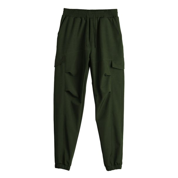 Men’s Cargo Jogger Pants – Stretch Polyester, Multi-Pocket Utility Design (4 Colors, M-XXXL)_viptrois.com