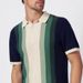 Men's Clothing Spring and Summer Leisure Multi Color Vertical Striped Stand Collar Knitted Top Men's Polo Shirt_viptrois.com