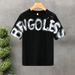 Handsome Printed Short-sleeved T-shirt Men's Trendy Brand Slim-fitting Half-sleeved 2025 Summer New Men's Ruffian Handsome T-shirt_viptrois.com
