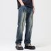 Jeans Men Street Personality Denim Trend Brand Oversize High Street Straight Leg Loose Wide Leg Pants_viptrois.com