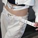 Small and versatile colored diamond Y2K decorative PU subculture Gothic dark style punk skirt pants belt_viptrois.com
