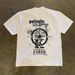 Cotton Alphabet Short-sleeved T-shirt Men's Trendy Brand Summer Loose Printed Top High Street Style Round Neck_viptrois.com