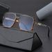 Men's Sunglasses New Large Frame Women's Sunglasses High End Fashion Simple Plain Glasses_viptrois.com