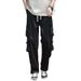 Men's Clothing Spring And Summer Overalls Trendy Brand Wide Leg Casual Trousers Spring Men's Straight Loose Trousers Men's_viptrois.com