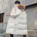 Men's Clothing Long Over The Knee Fur Collar Down Jacket Plus Velvet Thickened Casual Jacket Down Jacket Men's Warm Trendy TikTok Kuaishou_viptrois.com