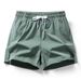 Men's Clothing Summer pants new style ice silk thin fashion casual loose drawstring three-quarter pants men's beach swimming large size shorts_viptrois.com