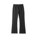 Cleanfit Spring And Autumn Stretch Black Curved Hem Flared Jeans For Men, Vibe American Style Slim Straight Pants_viptrois.com