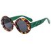 Men's Sunglasses Personality Pattern Round Sunglasses Large Frame Contrast Leopard Print Sunglasses Fashion Sunglasses For Women_viptrois.com