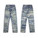 Digital Direct Injection 3D Printing Destroyed Erosion Jeans Niche Wide Leg Men's And Women's Trousers_viptrois.com