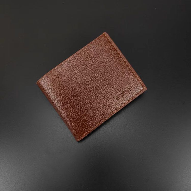 Men's Bags Men's Short Wallet With Zipper Horizontal Men's Wallet Wholesale Ultra Thin Student 2 Fold Simple Pu Leather_viptrois.com