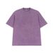 Men's Clothing Trendy Brand Heavy Washed Distressed T Shirt American Retro Solid Color Loose Drop Shoulder Men's Short Sleeve_viptrois.com