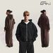 Men's 360G Autumn And Winter New Loose Men's Plus Velvet Trendy Brand Hooded Sweatshirt Thickened Suit Casual Wear_viptrois.com