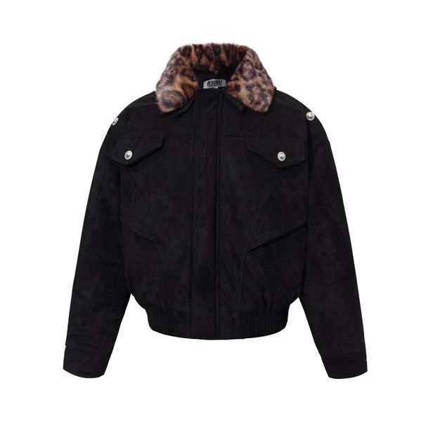 K80 American Street Fashion High-End Neutral Retro Leopard Print Padded Jacket Design Men's Short Wide Cotton Coat_viptrois.com