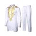 Men's Clothing Men's Ethnic Style Muslim Robe Hot Stamping Long Sleeve Trousers Casual Suit_viptrois.com