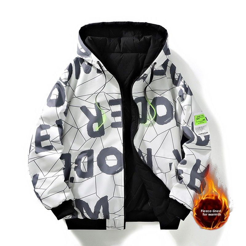 Hooded Thickened Double-sided Man Wearing Astronaut Full Print Hooded Bear Sweater_viptrois.com