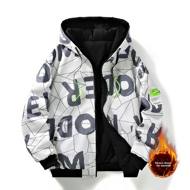 Hooded Thickened Double-sided Man Wearing Astronaut Full Print Hooded Bear Sweater_viptrois.com