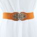 Korean Style Fashion Versatile Women's Elastic Narrow Ladies Decorative Dress Thin Black Belt Trendy Waist Cincher_viptrois.com