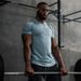 Men's Clothing Summer Large Size Sports Short Sleeved Mesh Breathable Quick Drying Fitness Training Stretch Solid Color Casual T Shirt_viptrois.com