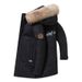 Men's Clothing Down Jacket Mid Length Parka Raccoon Fur Collar Removable White Duck Down Filling Hooded Men's Jacket_viptrois.com