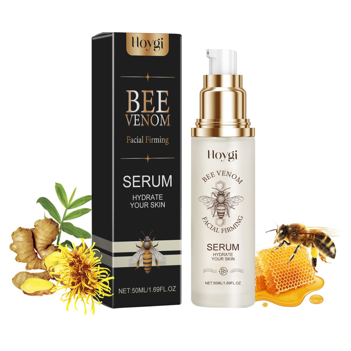 Bee Venom Facial Serum, Hydrating, Moisturizing, Refreshing Collagen Skin Care Serum_viptrois.com