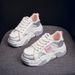 Mother & Kids Ins Korean New Shoes Women Student Sports Running Shoes Casual Thick Bottom Heightening_viptrois.com