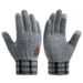 Pulse Touchscreen Men's Large Cold-Proof Winter Fleece-Lined Thickened Warm Cycling Knitted Fleece Outdoor Gloves_viptrois.com