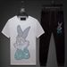 Men's Clothing Summer suit for men, rabbit, rhinestones, short sleeved T shirt, fashionable brand, large size casual pants_viptrois.com