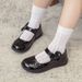 Girls Black Leather Shoes Performance Shoes Princess Shoes Small Leather Shoes Children's Primary School Students Soft Sole Single Shoes School Shoes_viptrois.com