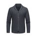 Men's Button-Up Cardigan Sweater (Winter-Ready, 100% Acrylic, Machine Washable, Ribbed Hem, Slim Fit, British-Inspired Striped Knit, M-XXXL)_viptrois.com