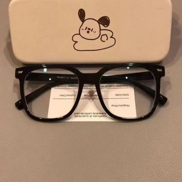 Plain blue light anti myopia glasses, round face slimming and versatile, with a matching degree of JS95_viptrois.com