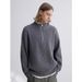 Roaring Beast Solid Color Oversized High-Neck Half-Zip Sweater, Cozy & Relaxed Knit Pullover For Men & Women_viptrois.com