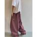 Men's Clothing High Street Trendy Brand Small Flame Embroidered Oversized Jeans For Men, American Retro Style, Washed, Loose, Floor Length_viptrois.com