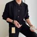 Men's Single Breasted Collar Knit Cardigan Simple Solid Color Casual Loose Fit Sweater Coat_viptrois.com
