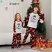 Christmas snowman Snowflake letters Christmas family suit printed home clothes pajamas_viptrois.com