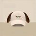 Screaming Sausage Dog Baseball Female Ins Funny Ears Pinching Sunshade Versatile Face Showing Small Duck Tongue Hat_viptrois.com