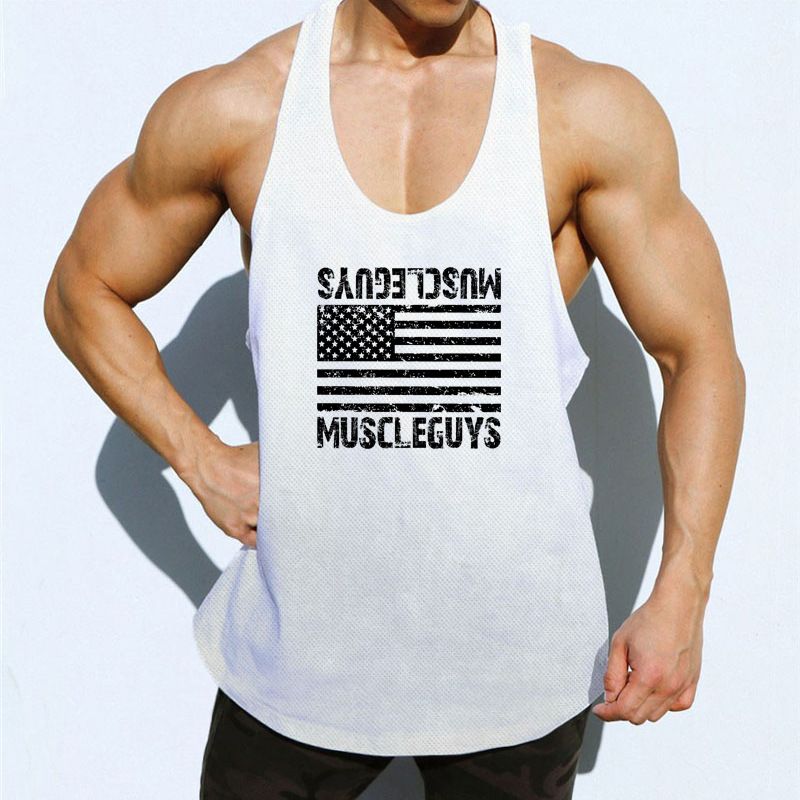 Fitness Quick-drying Vest Men's Summer Wide Shoulder Strap I-shaped Back, Foreign Trade Cross-border Priming Training Clothes Absorb Sweat_viptrois.com