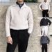 Men's Clothing Autumn And Winter New Polo Shirt Lapel Sweater Men's Light Luxury Business Style Warm Large Size_viptrois.com