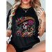 100% Algodón Unisex De Los La Catrina Día Los Muertos Camiseta Mujer Con Calavera Azúcar En Blusa Cuello Redondo De Moda_viptrois.com