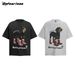 Men's Clothing Cartoon Dachshund Print Short Sleeved T Shirt For Summer Men And Women Loose Casual Couple Tops_viptrois.com