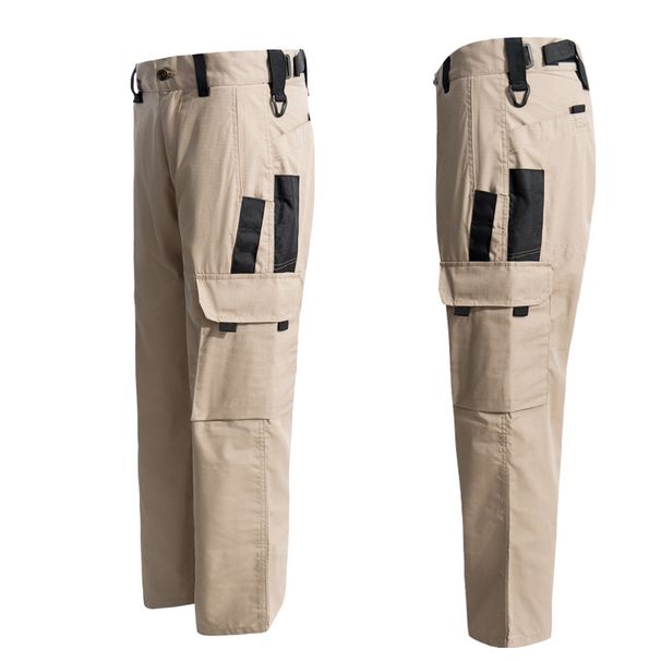 Men's Lightweight Tactical Pants – Multi-Pocket Outdoor Training & Hiking Trousers (Khaki/Gray/Green/Black, S-XXXL)_viptrois.com
