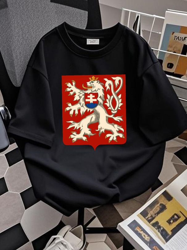Coat Of Arms Of Slovakia Shirt , Slovakia T-shirt Three Peaks Tee All Sizes Stretched Comfortable Homme Casual Designer Clothes Streetwear Summer_viptrois.com
