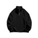 Men's Clothing Spring And Autumn Stand Up Collar Pullover Loose Casual Suit Half Zipper Design Sweater_viptrois.com