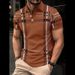 Cross-border European American Spring Autumn New Zipper Collar Short Sleeve Men's Polo Shirt For And_viptrois.com