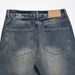 Distressed Washed Denim Jeans For Men - Vintage American Style Wide Leg Flared Bootcut With Tie-Dye & Crease Details_viptrois.com