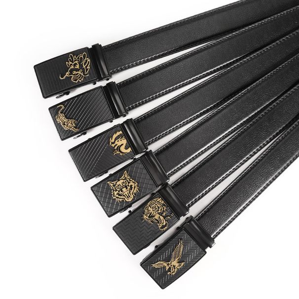 Men's Belts Men's Automatic Buckle Belt Business Casual Pants Belt Animal Pattern Mixed Style Mixed Distribution Street Stall_viptrois.com