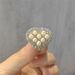 Ballet Shoes High Grade Decorative Pearl Bow Shoe Flower Pendant Silver Gray Beaded Shoe Buckle Shoelaces_viptrois.com